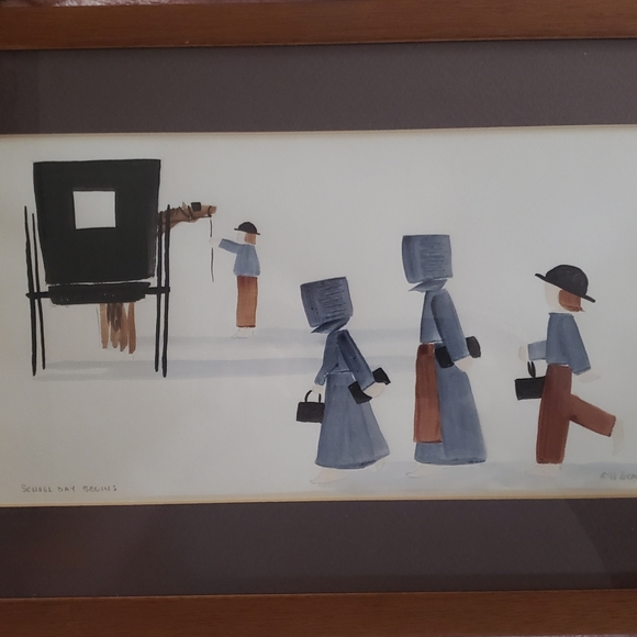 Diane Graebner "School Day Begins" painting - Picture 1 of 5